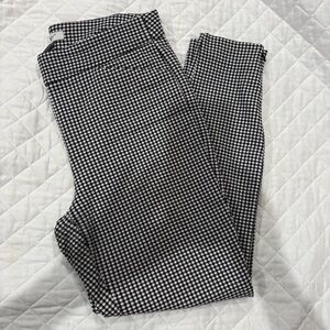 White House Black Market Black and White Checkered Pants, Women’s Size 10